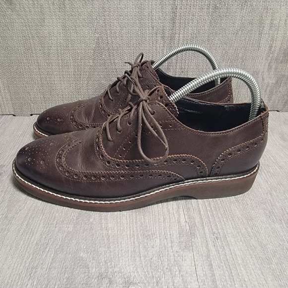 Cole Haan Morris Wing Oxford Shoes Mens 7.5 M Brown Leather Brogue Grand360